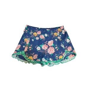 Wildflowers Clothing Co Navy Floral Ruffle Shorts Daydream Believer Kids M NEW